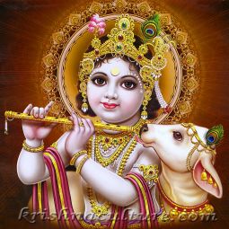 Krishna Flute Calf Canvas 27x27"